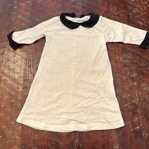 ATUN Girls Ivory Black Peter Pan A Line Dress 4-5 Years C13
